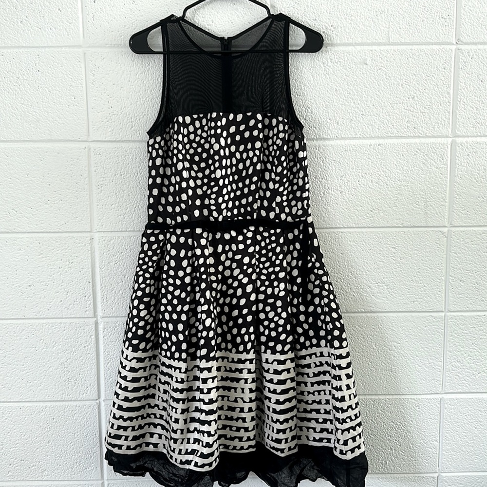 Black & White polka dot dress. Taylor Brand.
